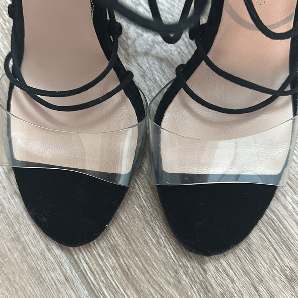 Aldo Somerly Lace Up Velvet heels - Picture 7 of 8